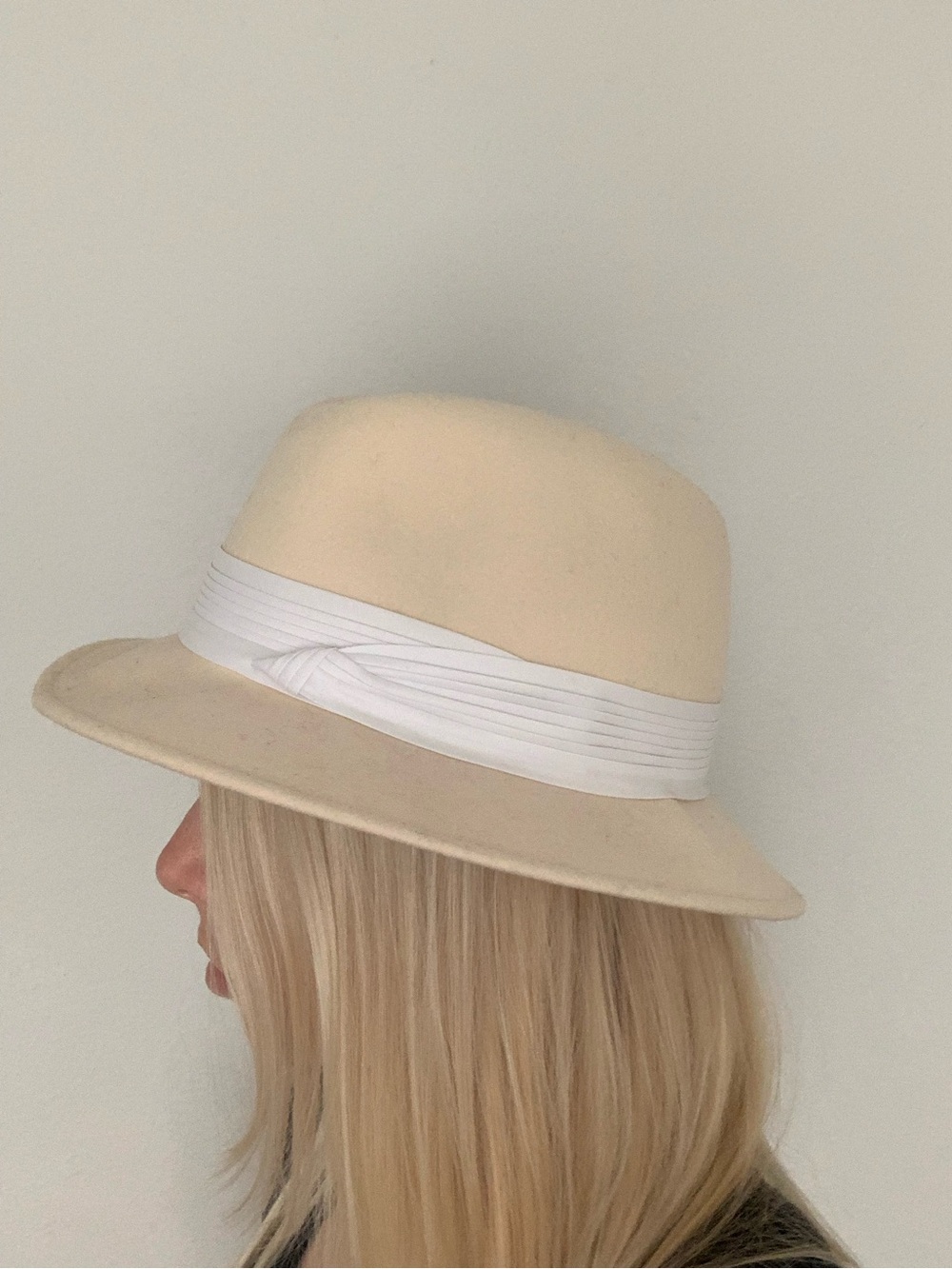 White Felt Hat